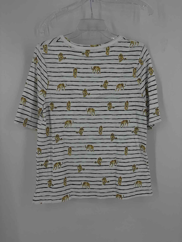 Size M Chico's White Print Shirt