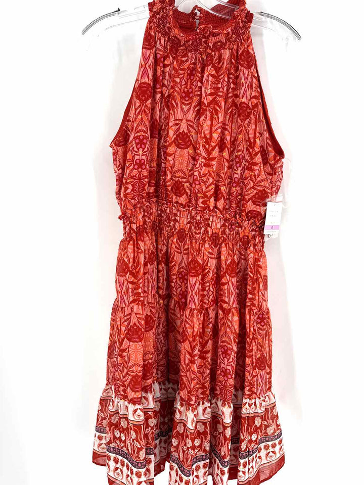 Size 6 TAYLOR ORANGE PRINT Dress