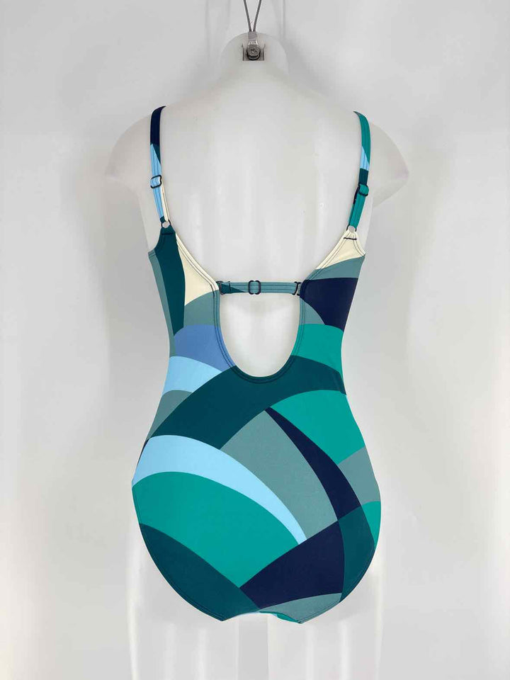 Size 8 Blue Print Swimsuit