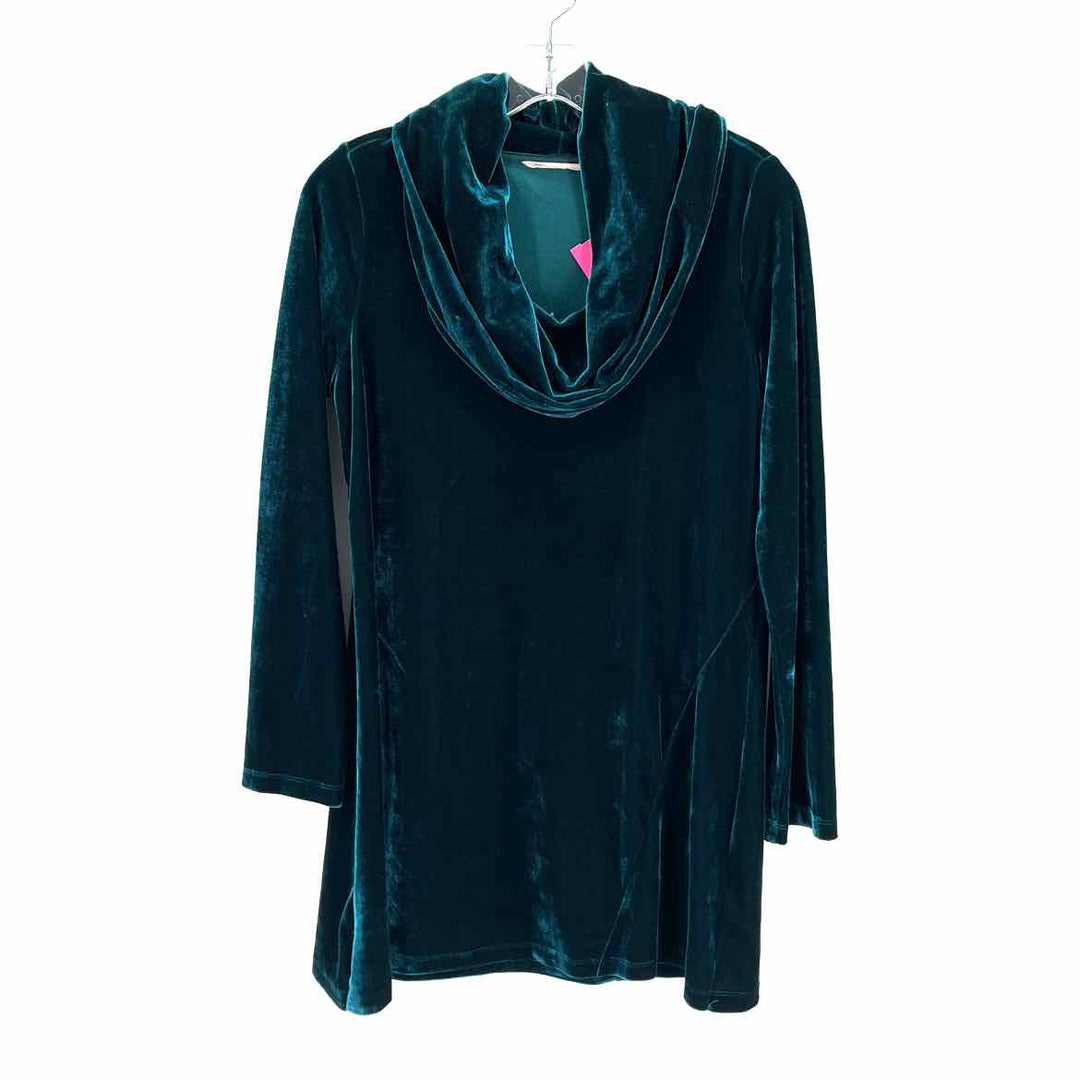 Size XS SOFT SURROUNDINGS Green Velour Shirt