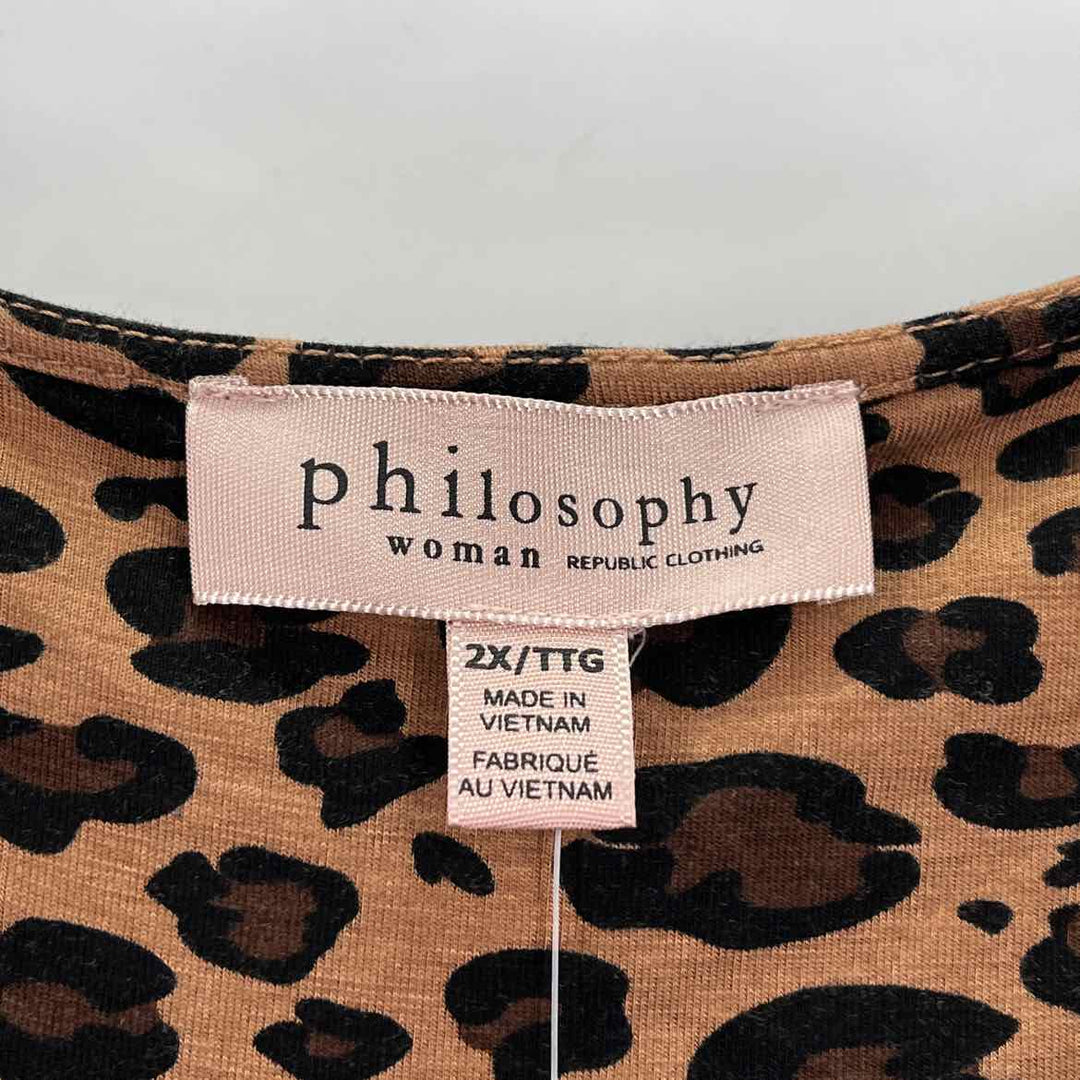 Size 2X PHILOSPHY Brown Shirt