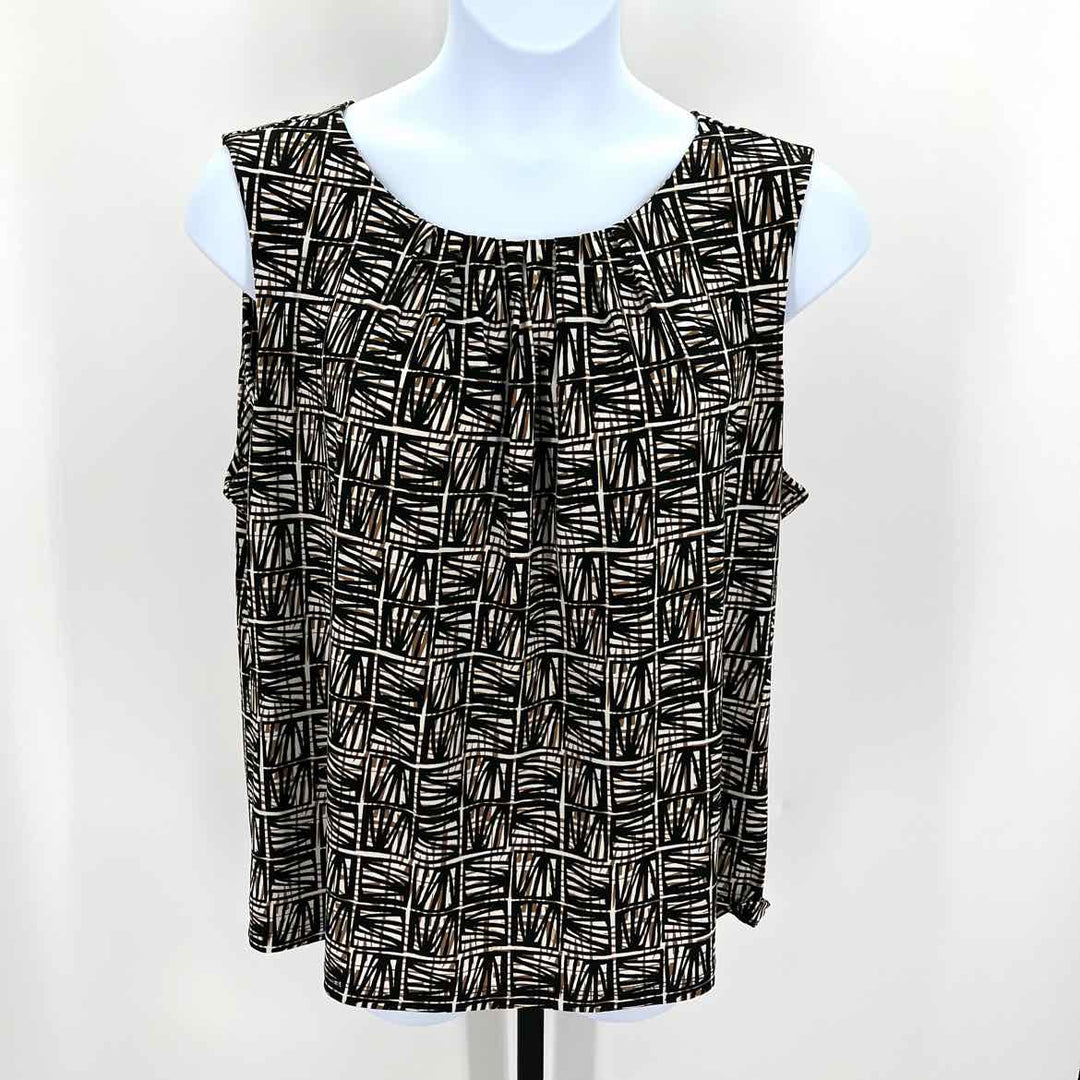 Size 2X Calvin Klein Black Print Shirt