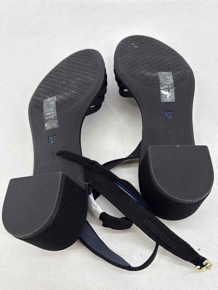 Shoe Size 9 ROTHY'S Black Knit Sandals