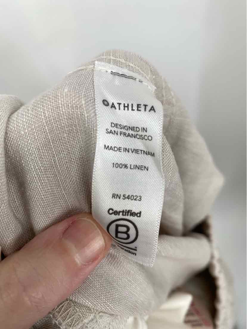 Size 2 Athleta Gray Linen Pants