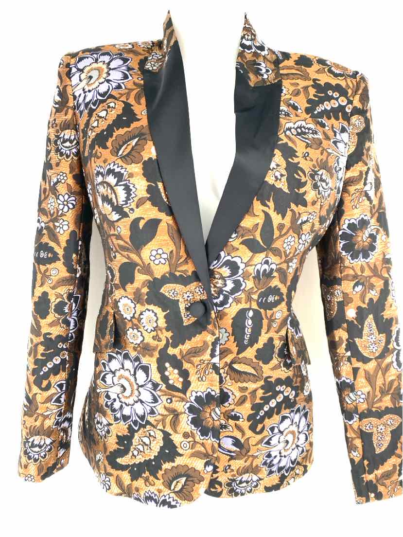 Size 2 BCBG Brown Print Blazer