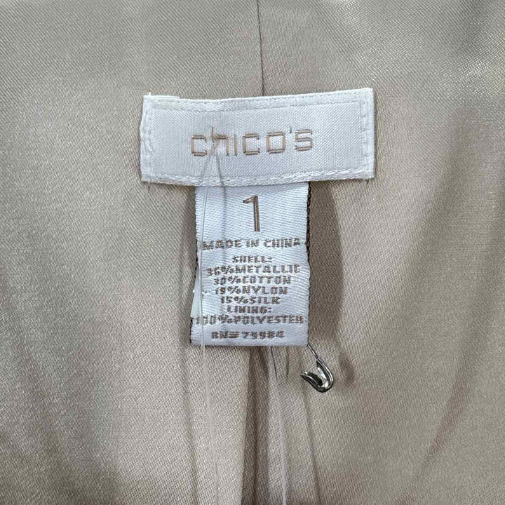 Size M Chico's Tan Jacket