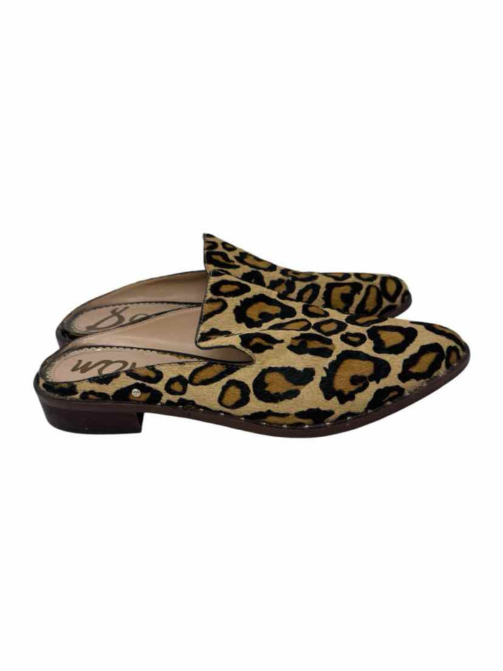 Shoe Size 9.5 Sam Edeleman Brown Print Mules