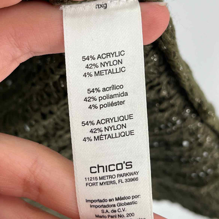 Size S Chico's Green Cardigan