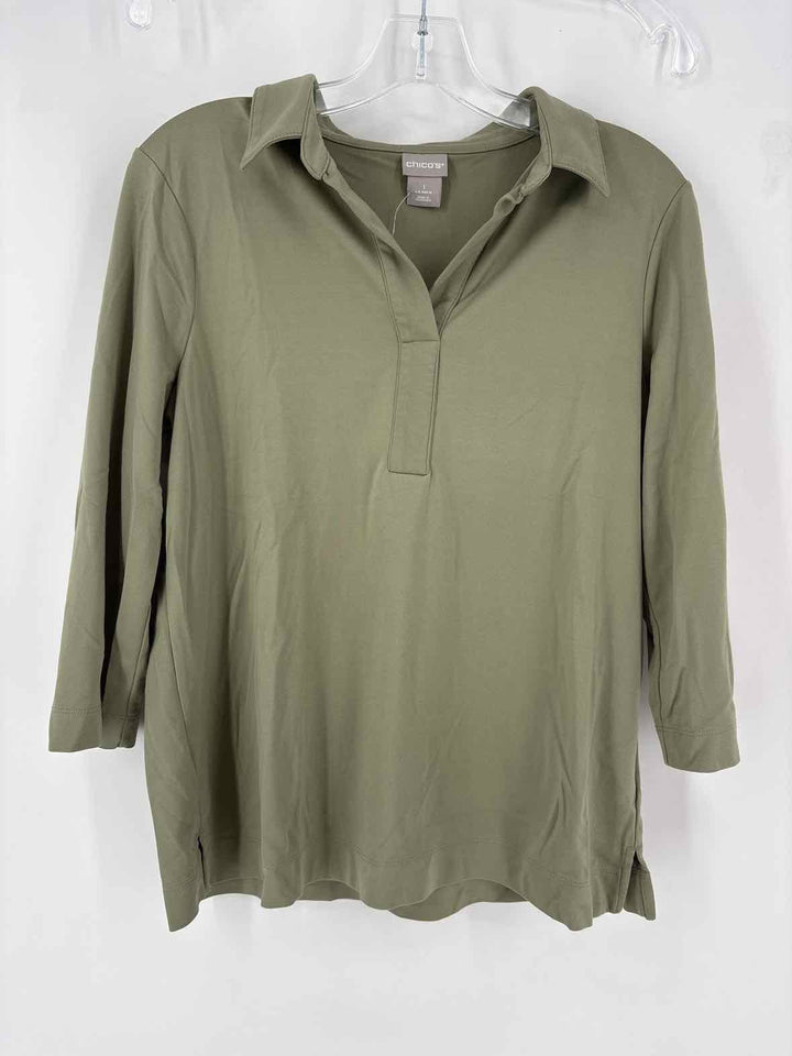 Size M Chico's Green Shirt