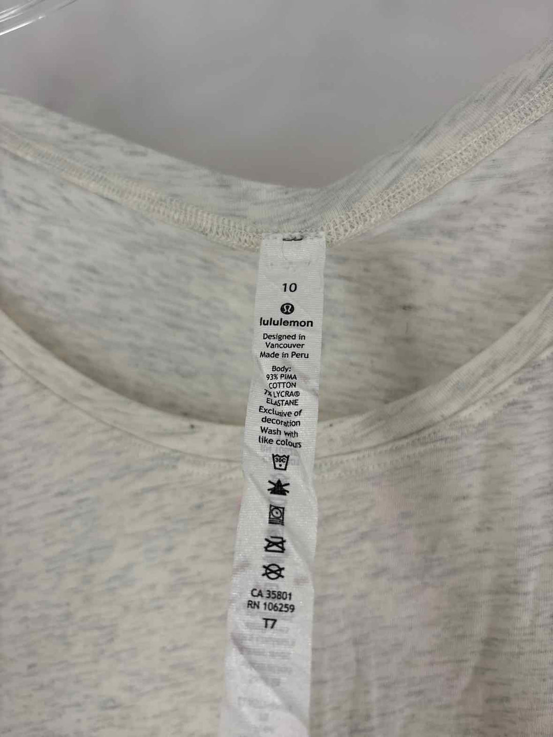Size 10 Lululemon Cream Shirt