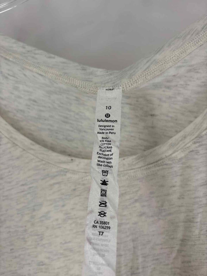 Size 10 Lululemon Cream Shirt
