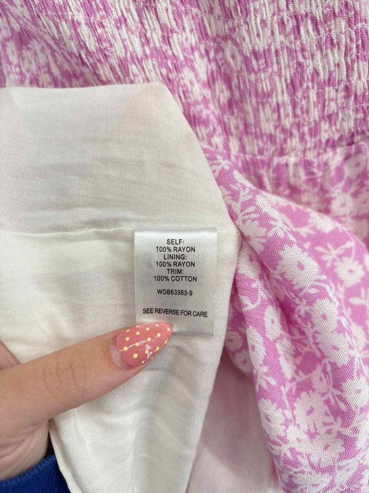 Size L Purple Print Dress