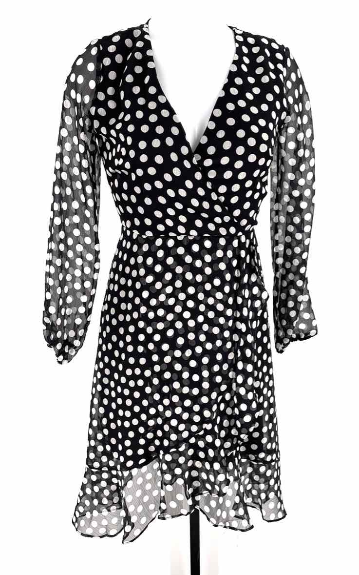 Size 2 TAYLOR Black/White Dress