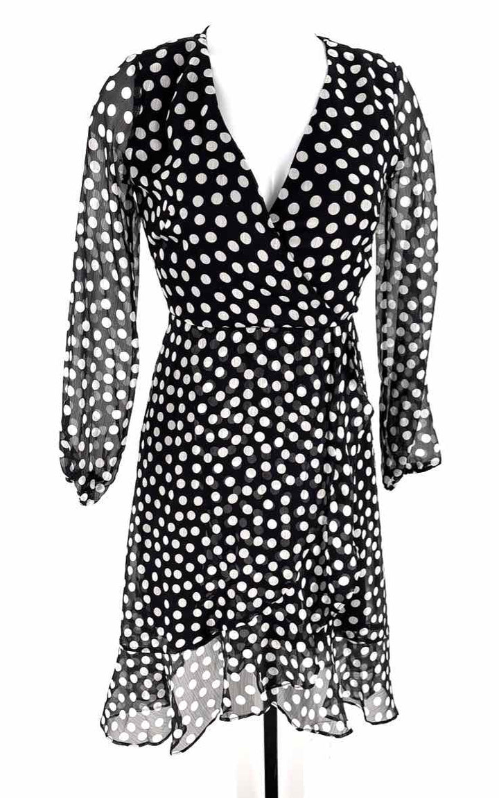 Size 2 TAYLOR Black/White Dress