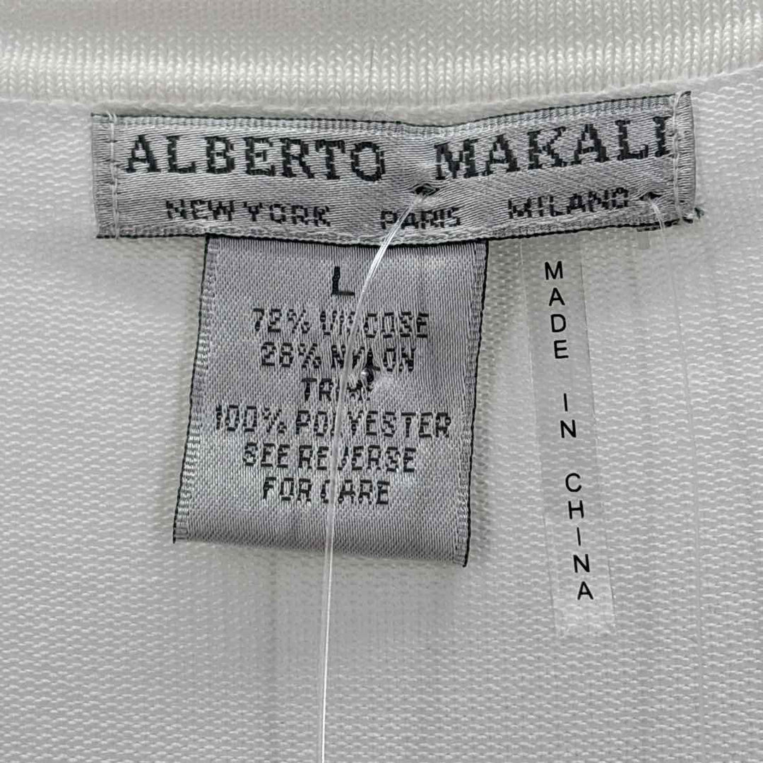 Size L ALBERTO MAKALI White Tulle Sweater
