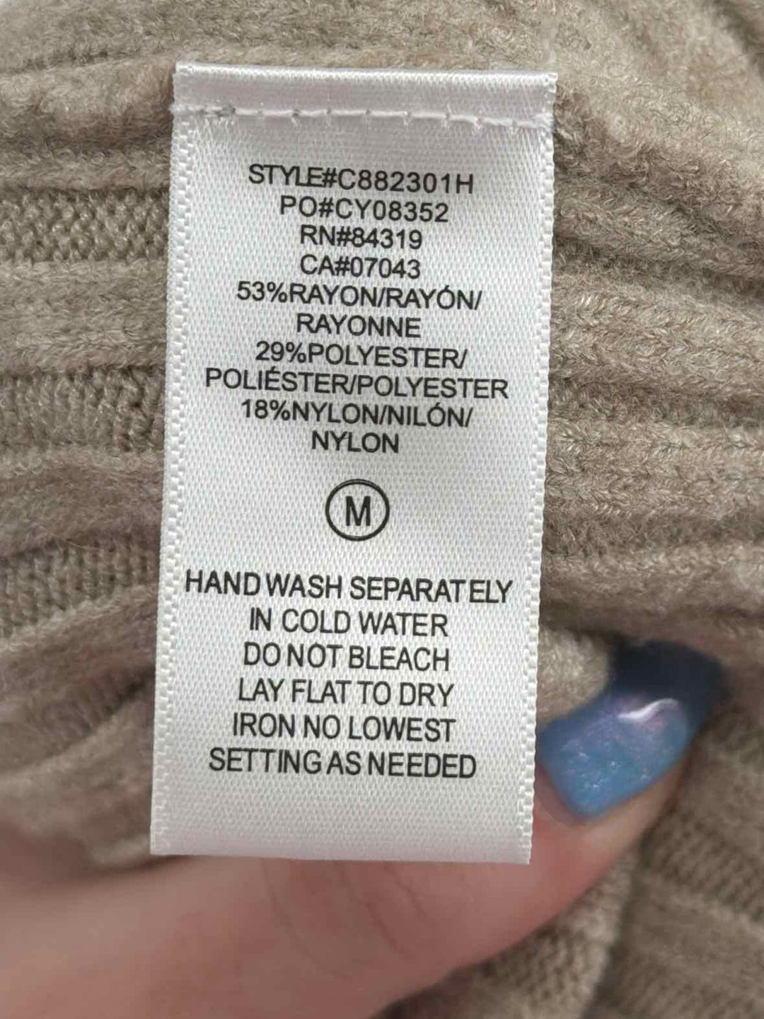 Size M CYRUS Tan Knit Sweater