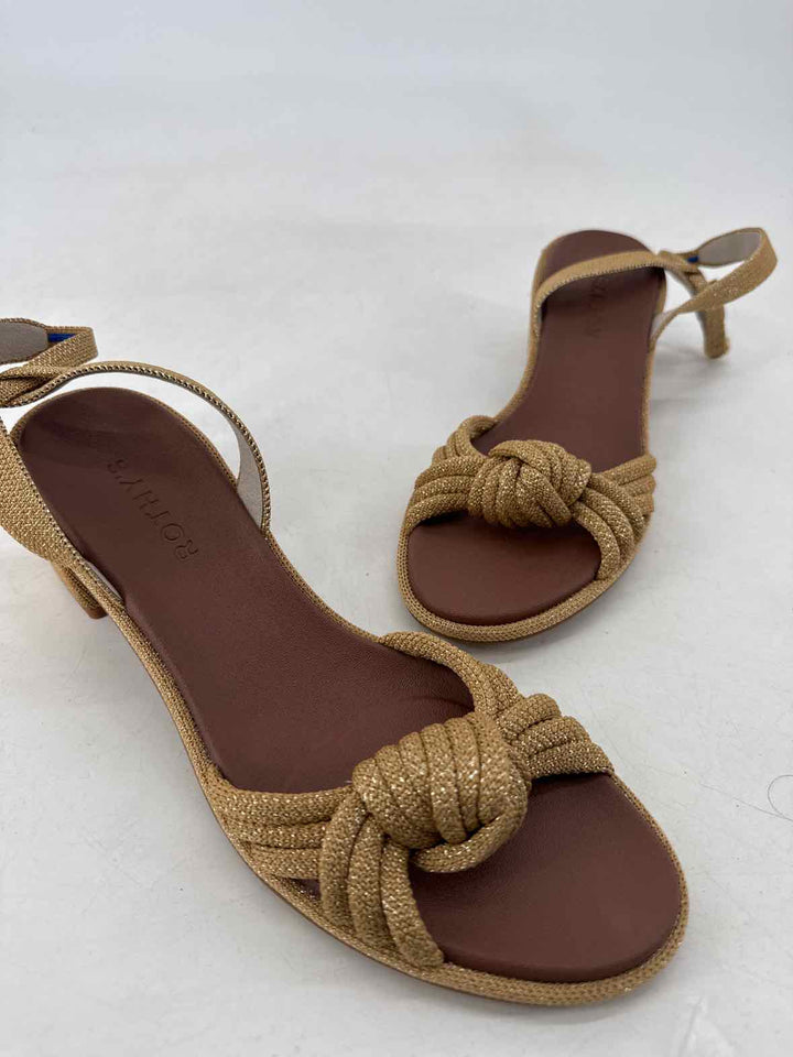 Shoe Size 9 ROTHY'S Gold Knit Sandals