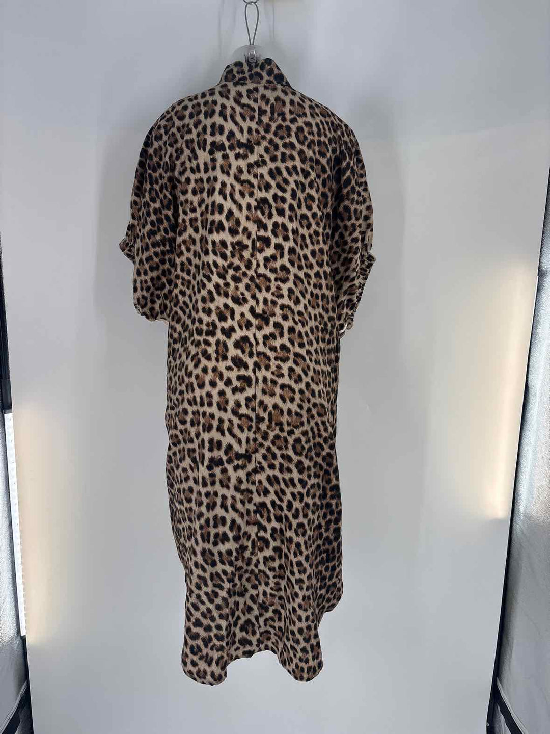 Size L ENTRO Brown Print Dress