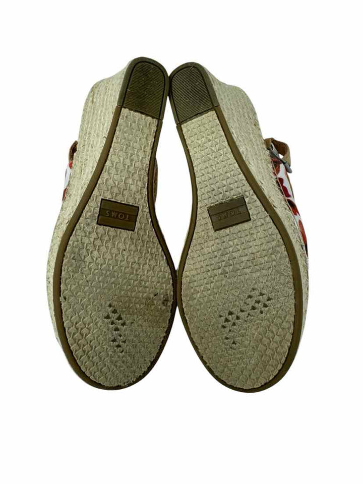 Shoe Size 8.5 Toms Red Sandals