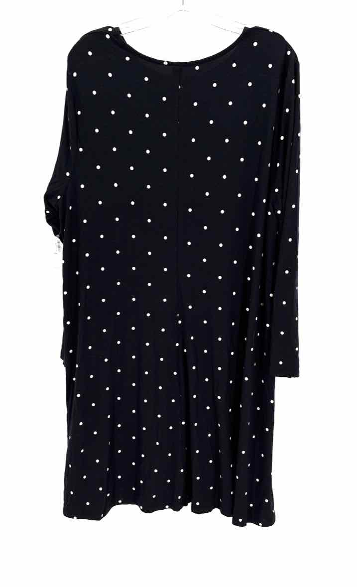 Size XXL Black Print Dress