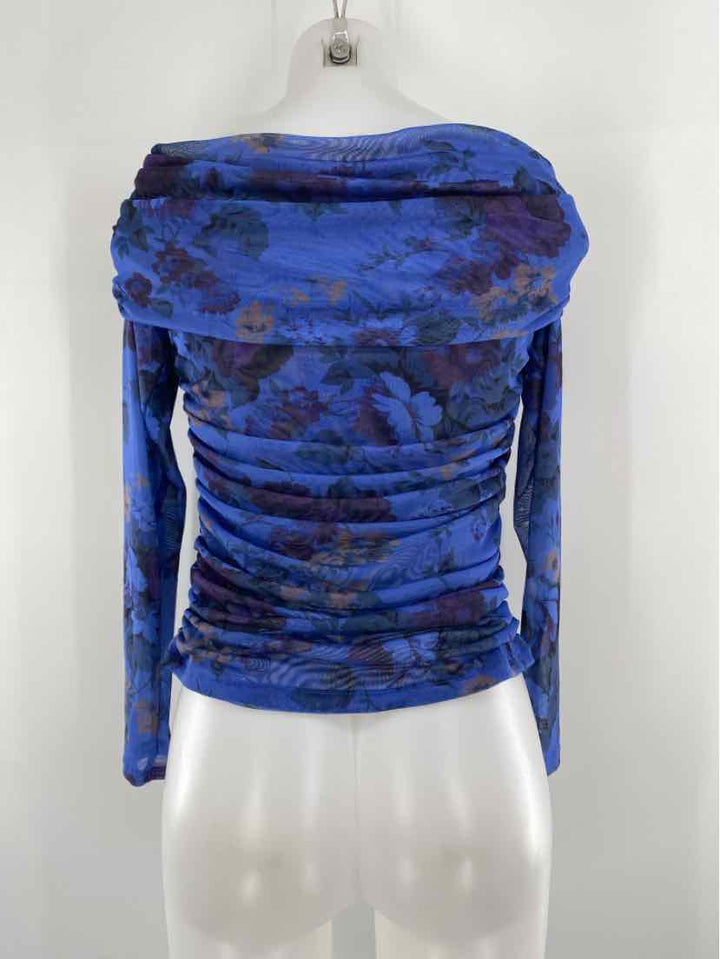 Size S MAEVE Blue Print Shirt
