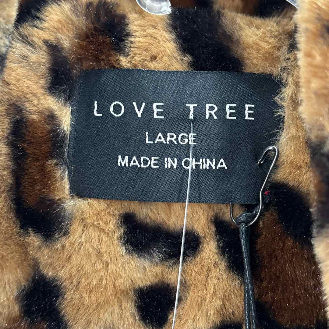 Size L Love Tree Multi-Color Faux Leather Jacket