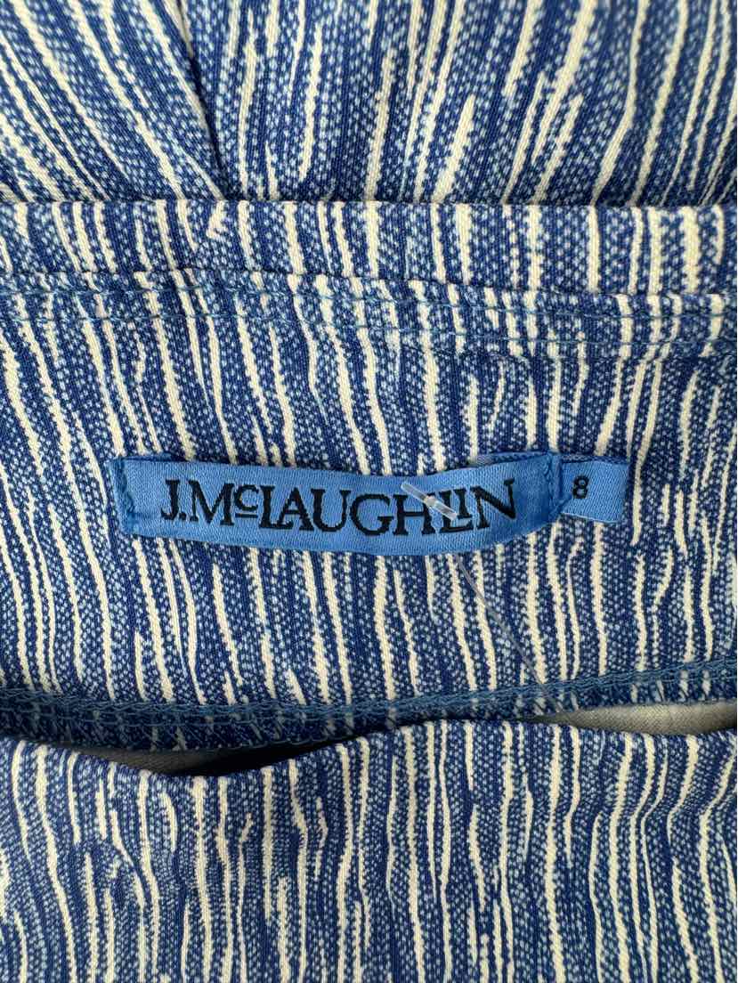 Size 8 J MCLAUGHLIN Blue Print Pants