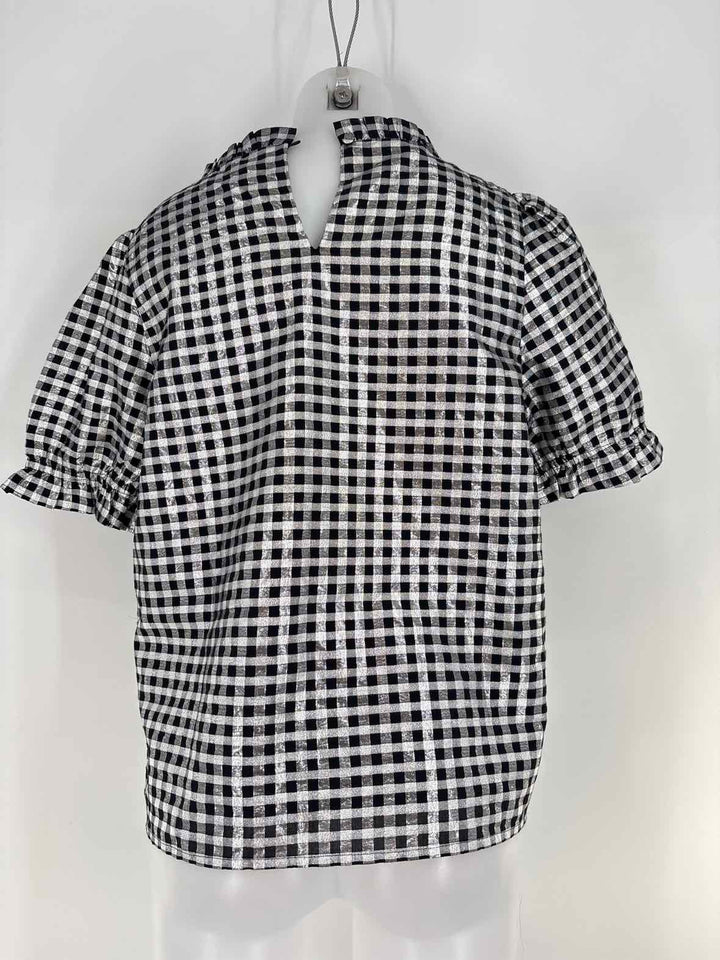 Size M J Crew Black Print Shirt