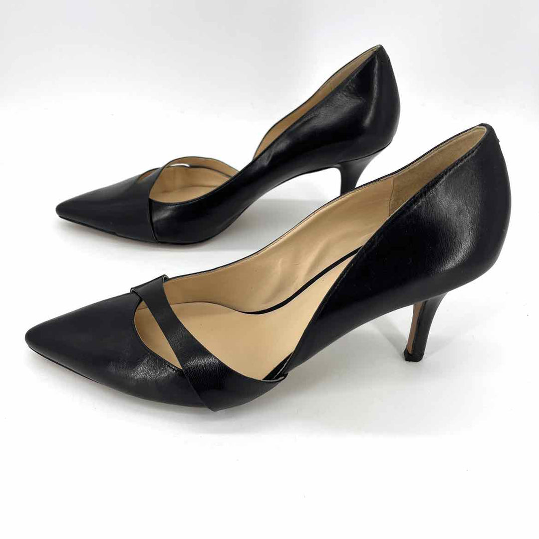 Shoe Size 9.5 Nine West Black Leather Pumps