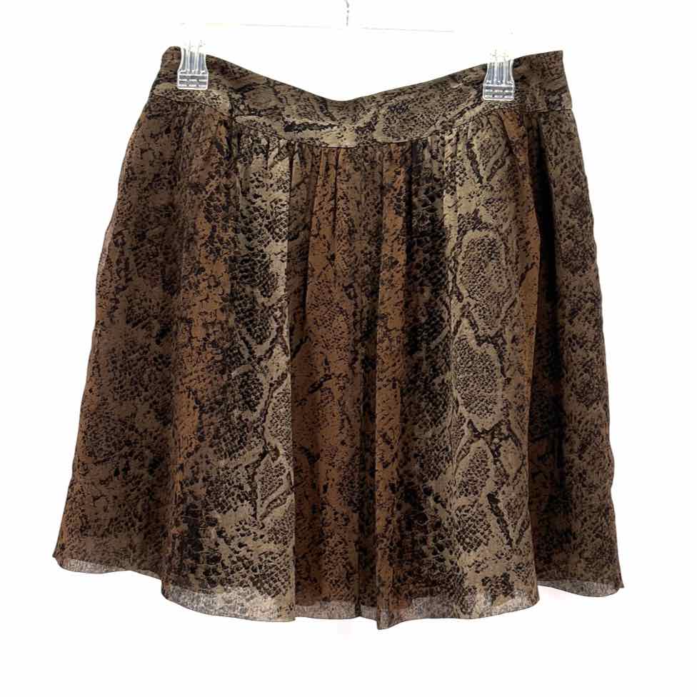 Size 8 Banana Republic Brown Print Skirt