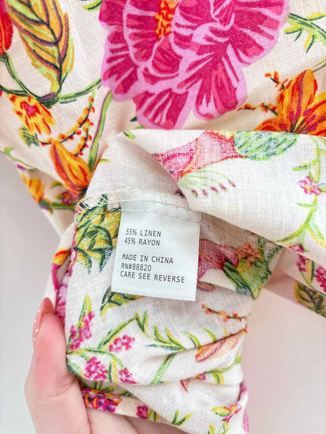 Size M RACHEL ZOE PINK PRINT Shirt