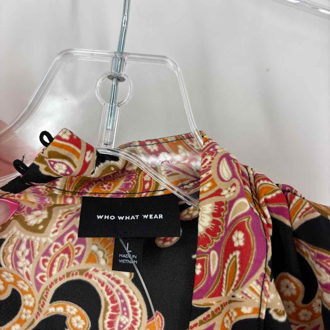 Size L who what wear Black Shirt