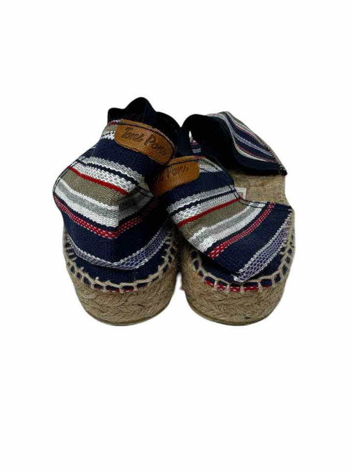 Shoe Size 40 Blue Canvas Sandals
