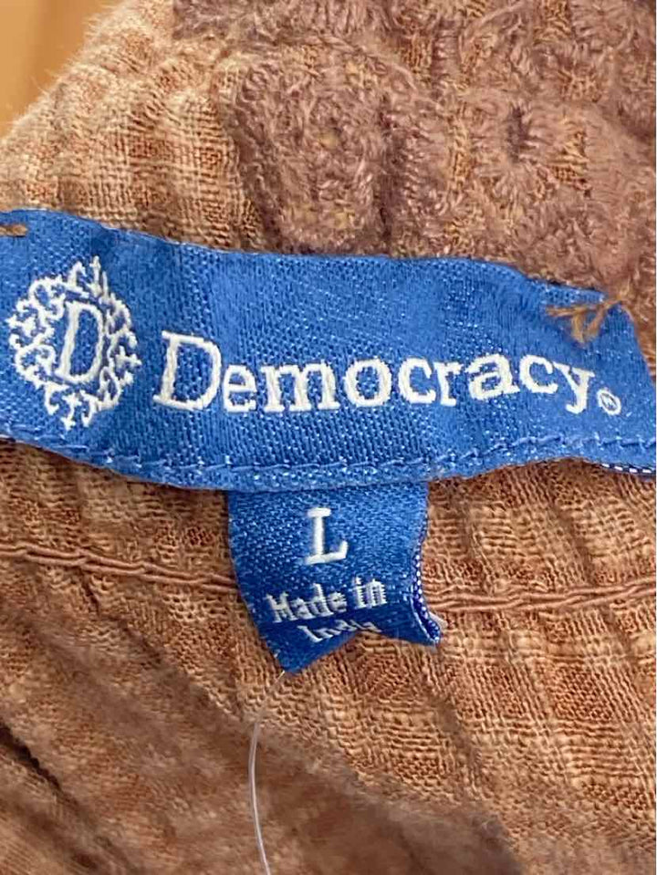 Size L DEMOCRACY Brown Shirt