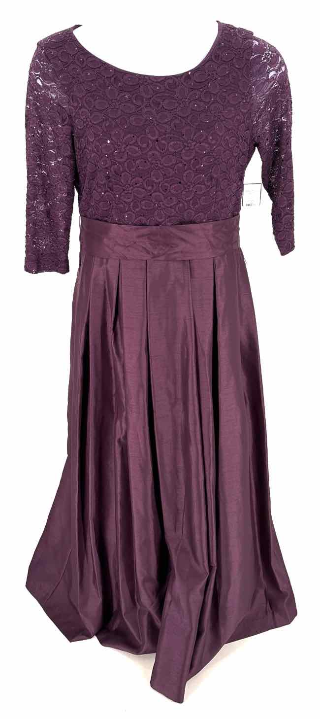 Size 16 JESSICA HOWARD Purple Satin Lace Dress