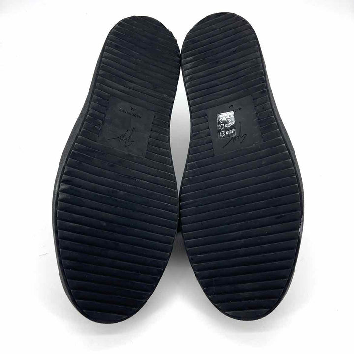 Shoe Size 13 GIUSEPPE ZANOTTI Black Leather Flats