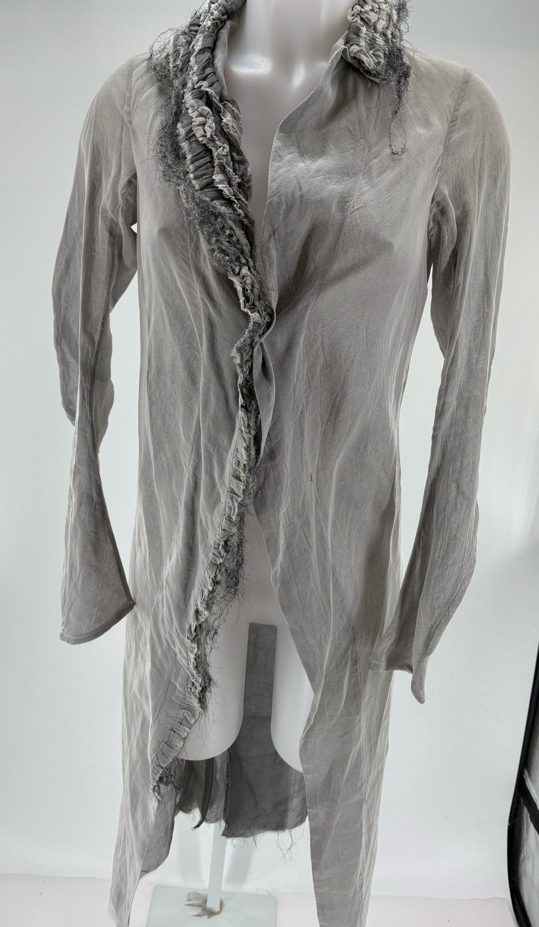 Size 38 Gray Silk Jacket