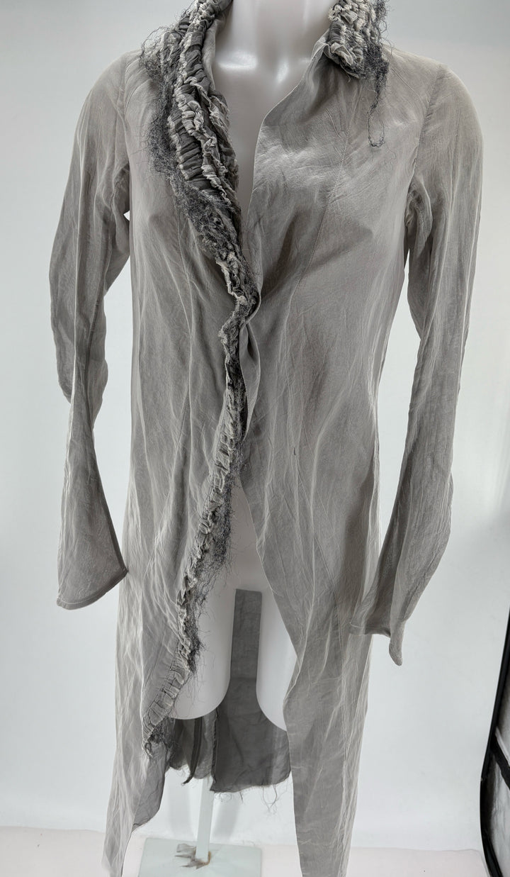 Size 38 Gray Silk Jacket