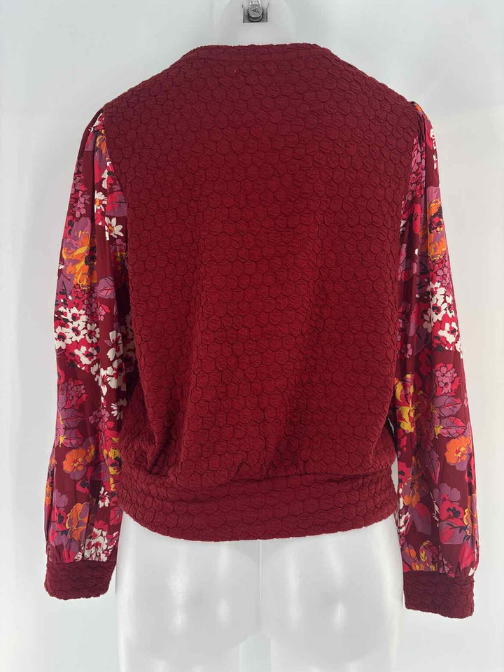 Size S Anthropologie Burgundy Sweater
