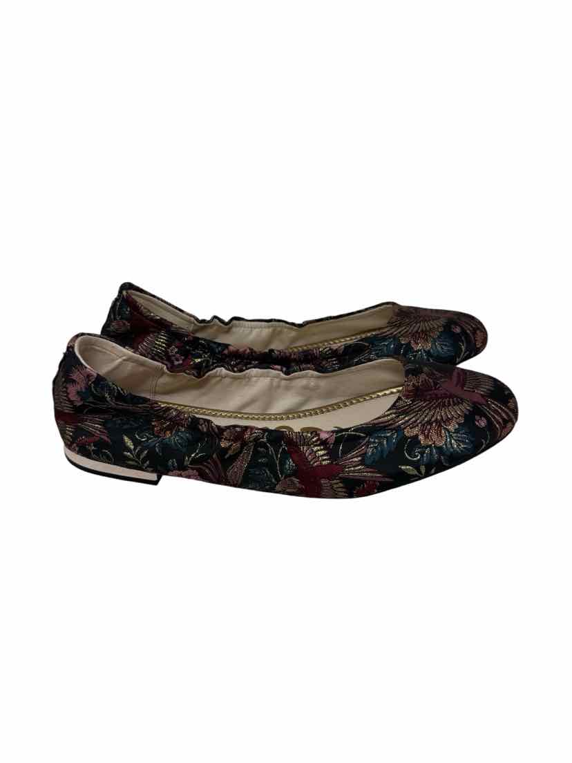Shoe Size 9.5 Sam Edeleman Burgundy Sateen Flats
