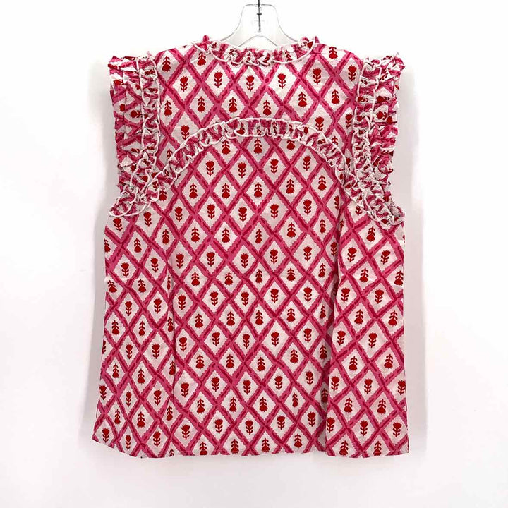 Size M Mud Pie PINK PRINT Shirt