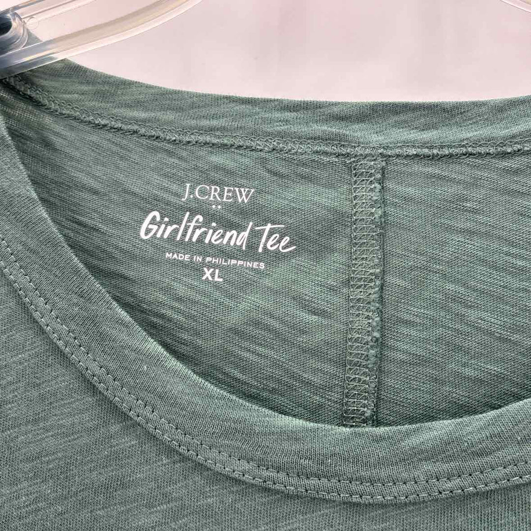 Size XL J Crew Green Cotton Shirt