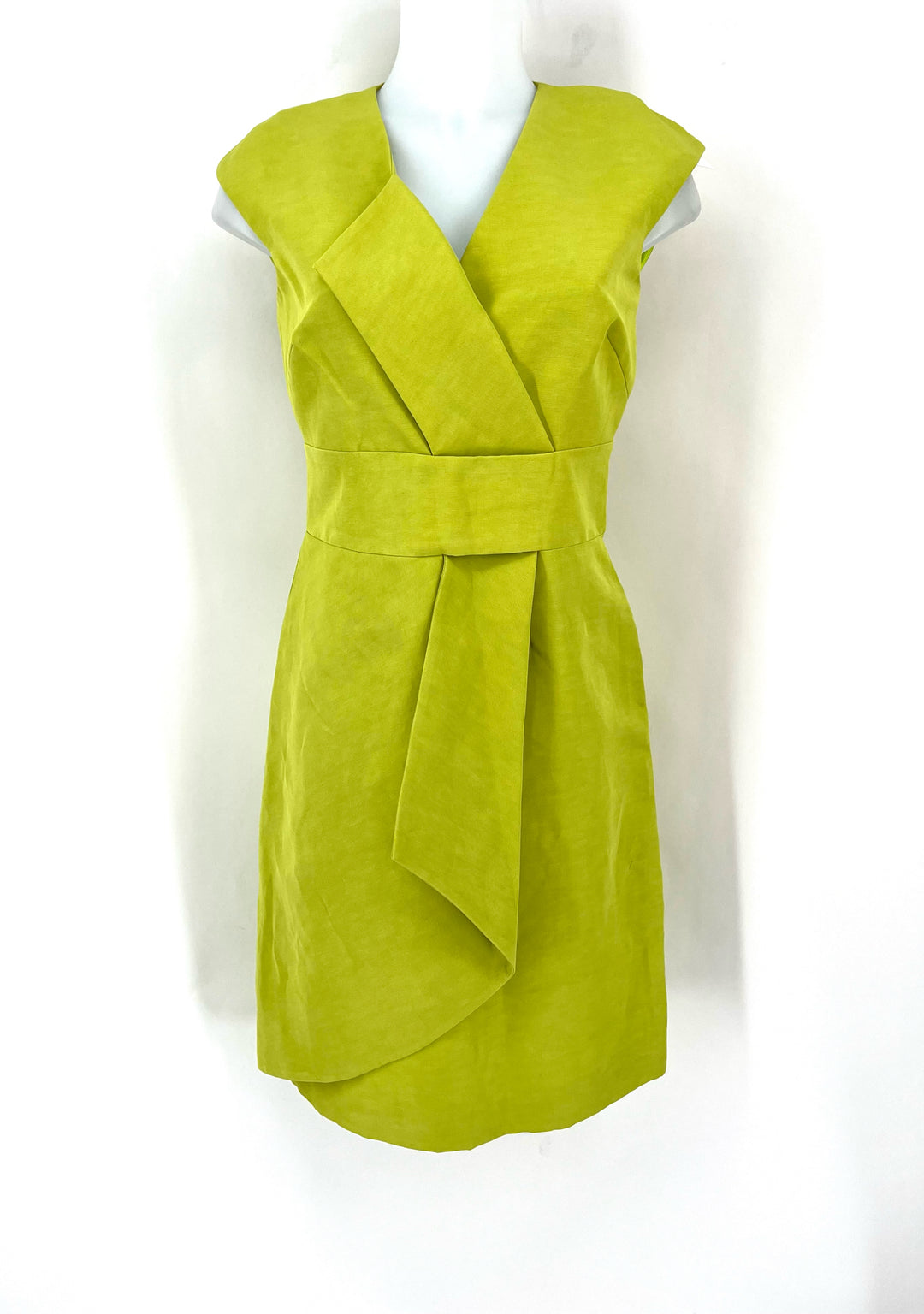 Size 4 LELA ROSE Lime Green Luxury - Dress