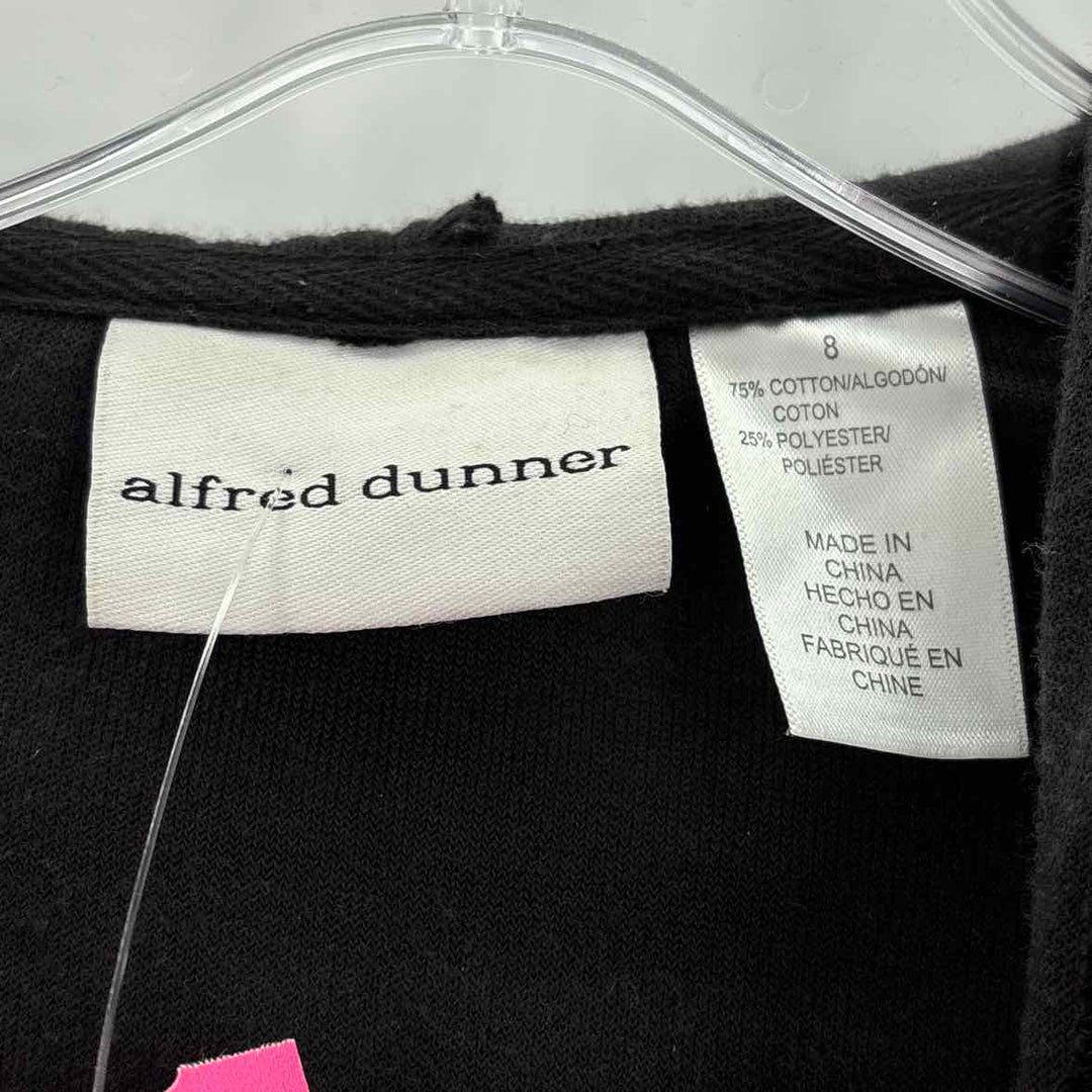 Size 8 ALFRED DUNNER Black Velour Jacket