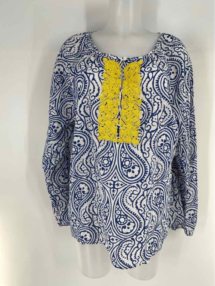 Size XL Talbots Blue Print Shirt