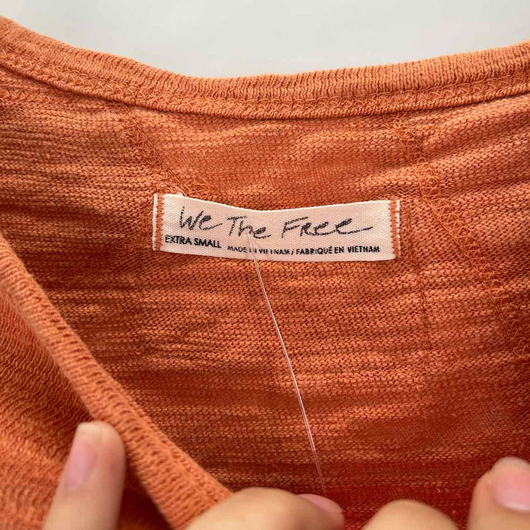 Size XS WE THE FREE Orange Cotton Sweater