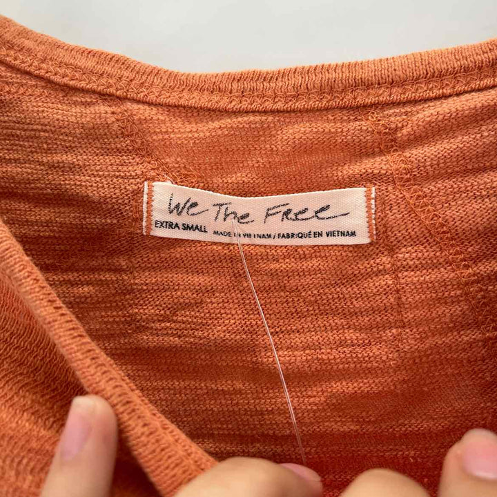 Size XS WE THE FREE Orange Cotton Sweater