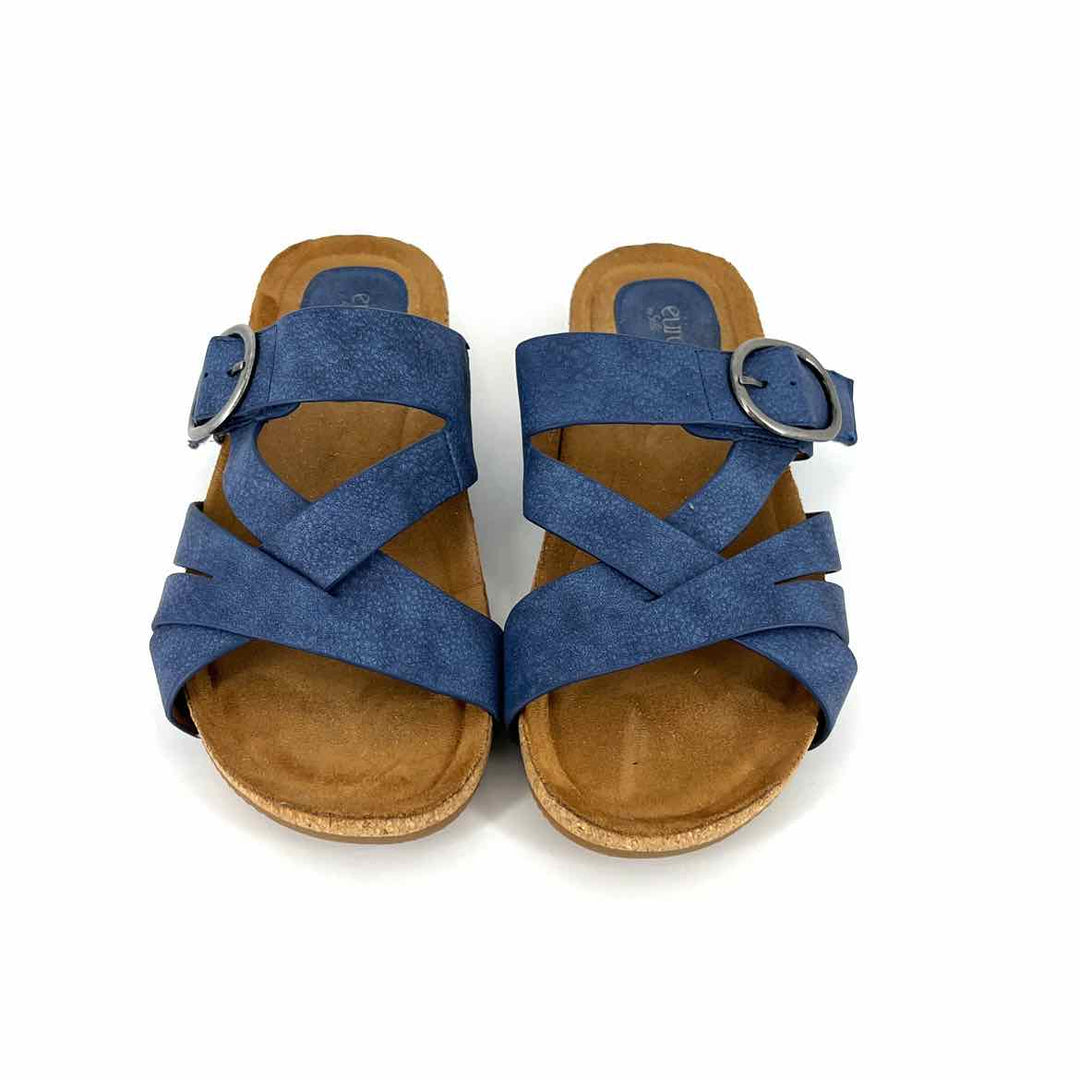 Shoe Size 8.5 SOFFT Blue Suede Sandals