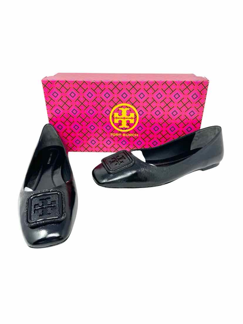Shoe Size 9 Tory Burch Black Leather Flats