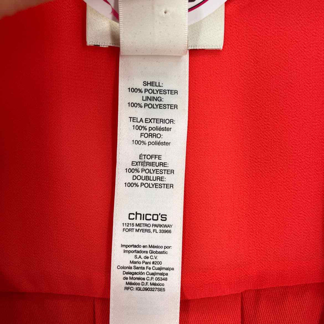 Size M Chico's Red Crepe Jacket